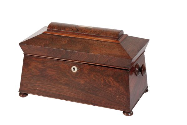 REGENCY ROSEWOOD TEA CADDY