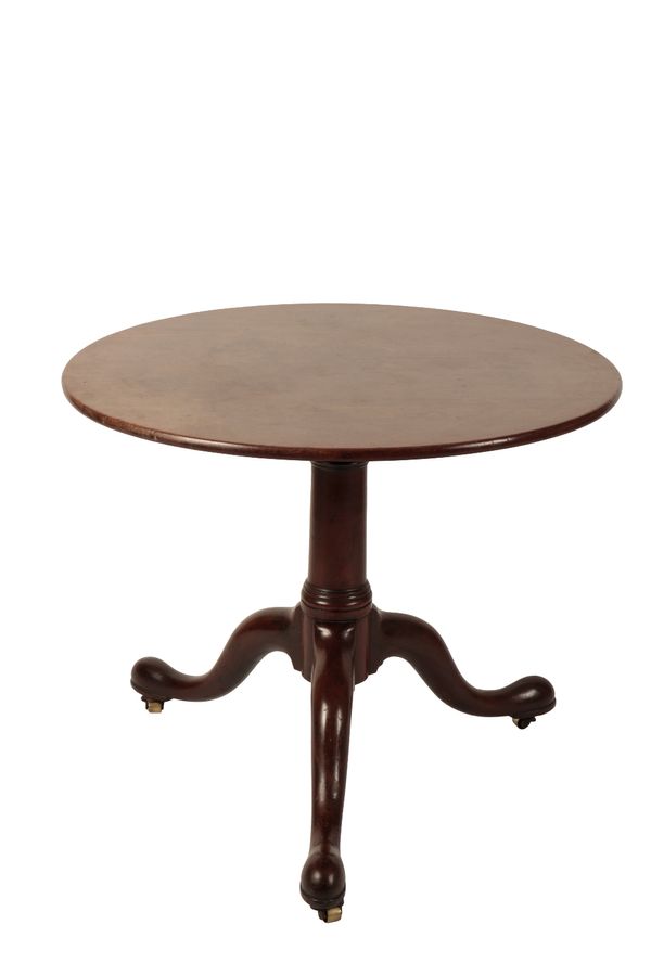 LATE GEORGE II MAHOGANY TRIPOD TABLE