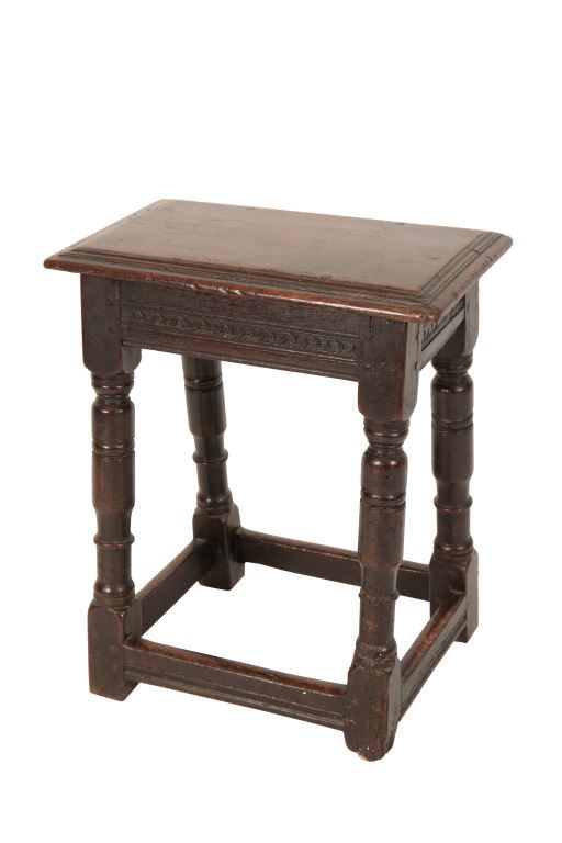 CHARLES II OAK JOINT STOOL