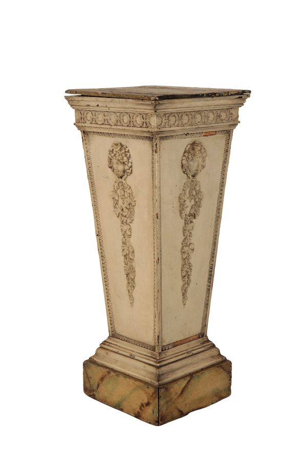 LATE VICTORIAN NEO-CLASSICAL STYLE PAINTED PEDESTAL