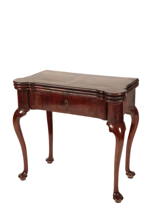 RARE GEORGE II COLONIAL COROMANDEL CARD TABLE