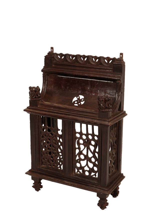 EXTREMELY RARE SMALL CARVED OAK WALL CANOPY