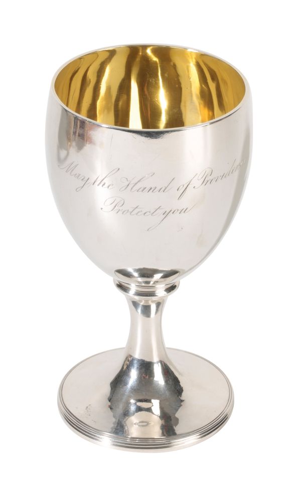 GEORGE III SILVER GOBLET, by PB London, 1808