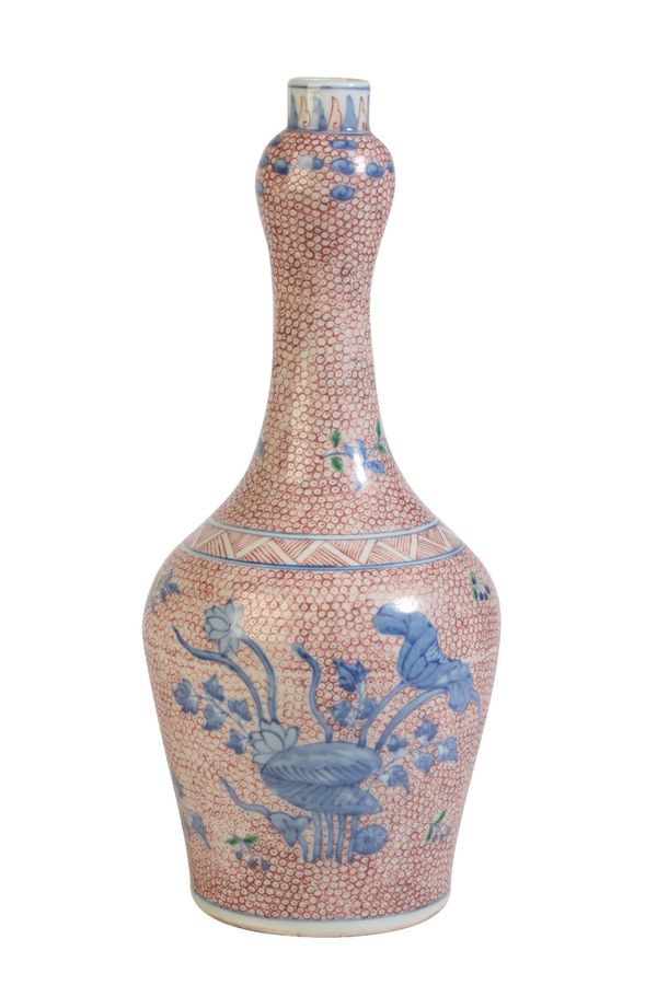 WUCAI GARLIC MOUTH LOTUS' VASE