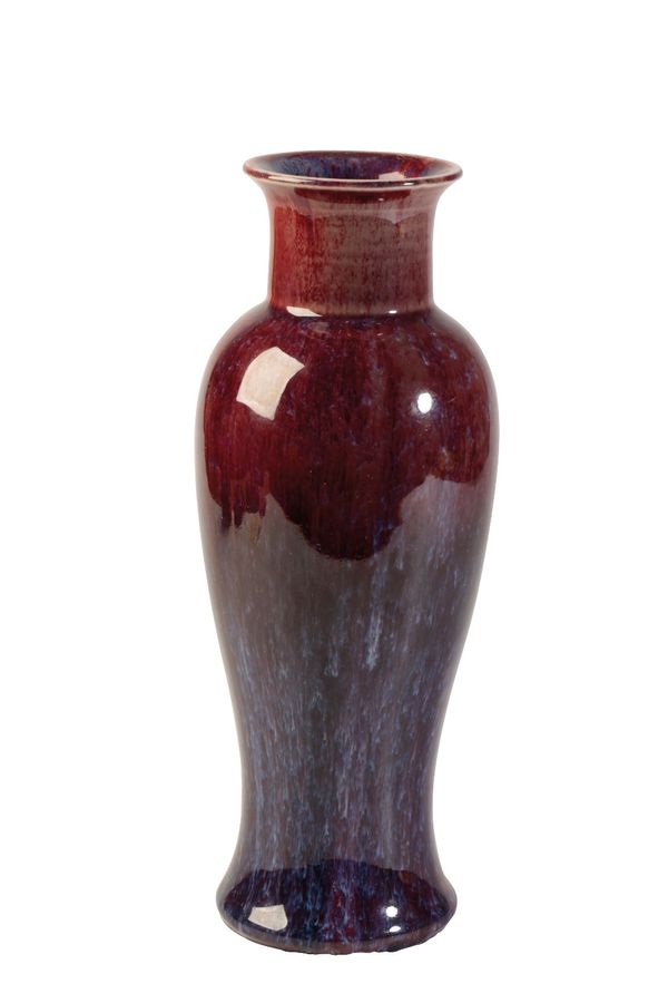 FLAMBE-GLAZE BALUSTER VASE