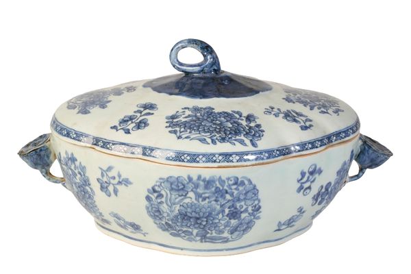 EXPORT BLUE AND WHITE TUREEN AND COVER