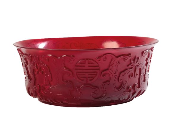 PEKING RUBY-GLASS BOWL