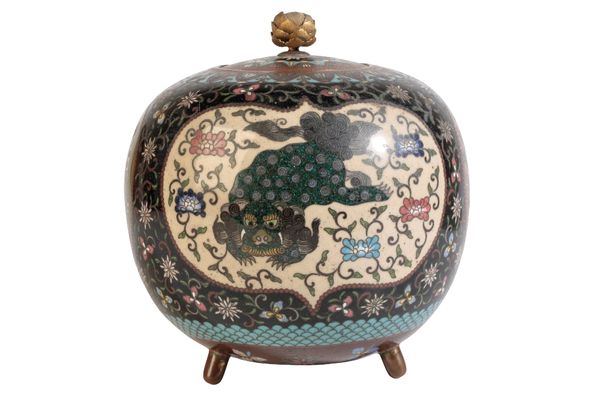 JAPANESE CLOISONNE COVERED KORO