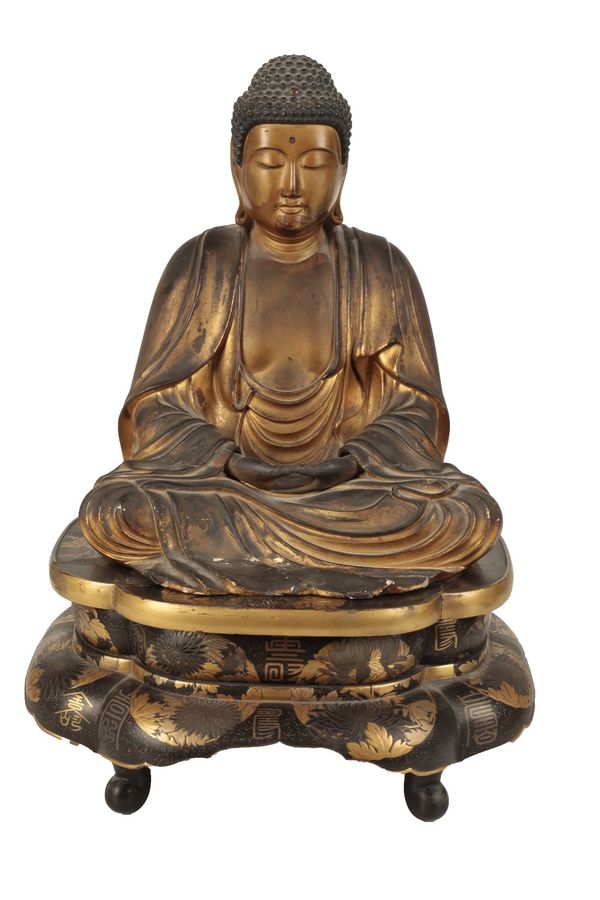 JAPANESE LACQUER AMIDA BUDDHA