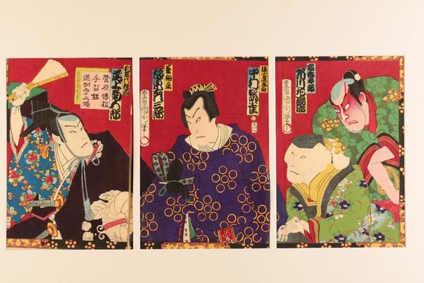 SET OF THREE WOOD BLOCK PRINTS BY TOYOHARA KUNICHIKA, (JAPANESE 1835-1900)