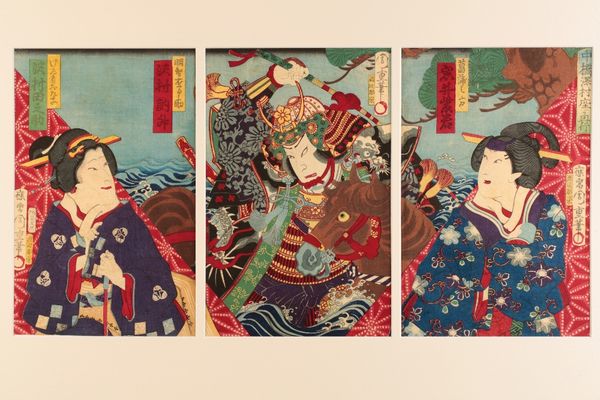 SET OF THREE WOOD BLOCK PRINTS BY TOYOHARA KUNICHIKA, (JAPANESE 1835-1900)