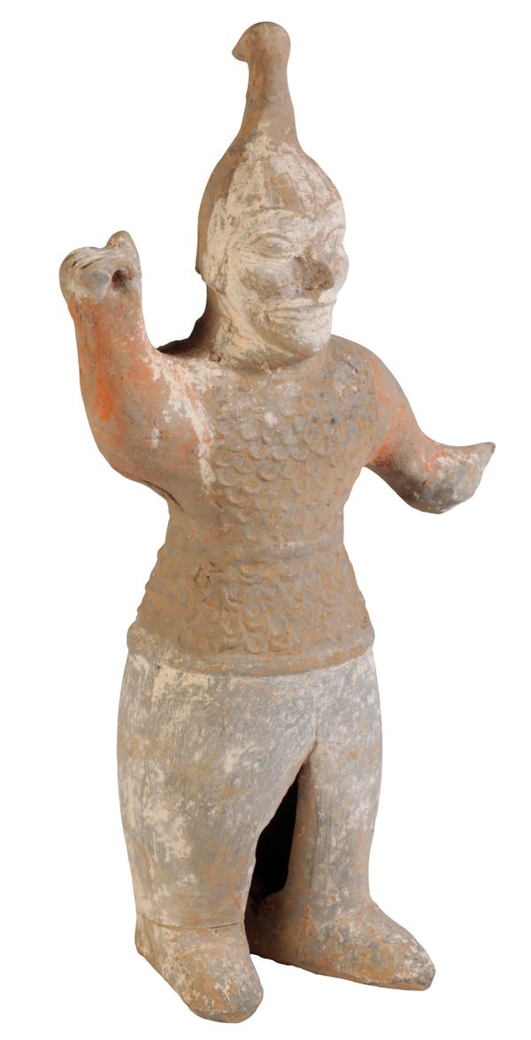 POTTERY FIGURE OF A WARRIOR