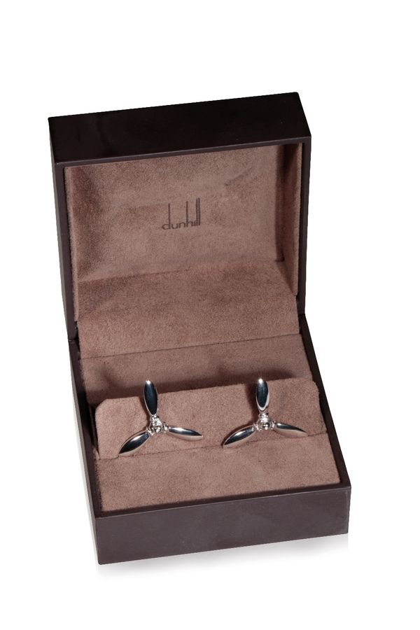 DUNHILL GENTLEMAN'S SILVER CUFFLINKS