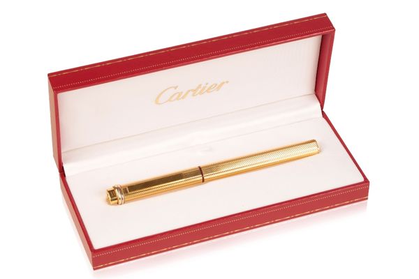 CARTIER GOLD PLATED "VENDOME" FOUNTAIN PEN