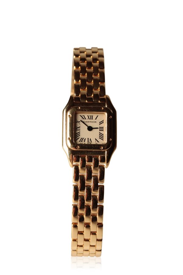 CARTIER: 18CT GOLD LADY'S BRACELET WATCH