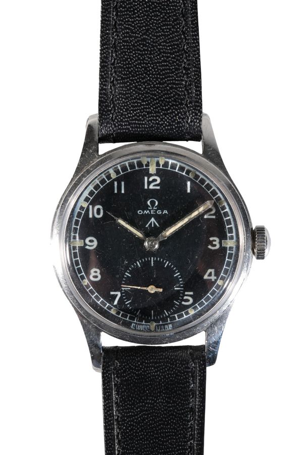 OMEGA MILITARY GENTLEMAN'S STAINLESS STEEL WRISTWATCH