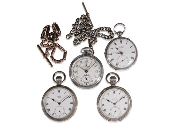 BENNETT OF LONDON : A GENTLEMAN'S SILVER CASED OPEN FACED POCKET WATCH