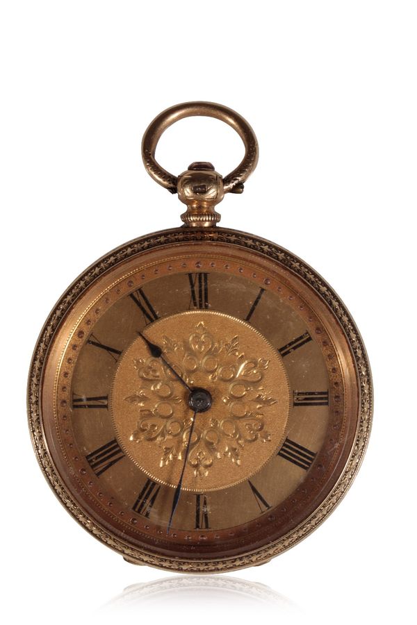 18CT GOLD OPEN-FACED POCKET WATCH