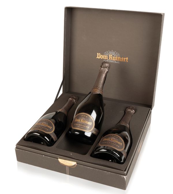 CHAMPAGNE: DOM RUINART THREE BOTTLE GIFT SET, 1988, 1990 and 1993