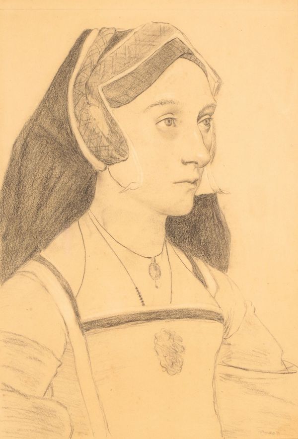 AFTER HANS HOLBEIN THE YOUNGER (c.1497-1543) A head and shoulders portrait of a lady