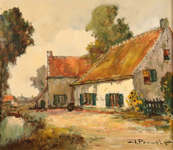 •HENRI JOSEPH PAUWELS (1903-1983) View of cottages