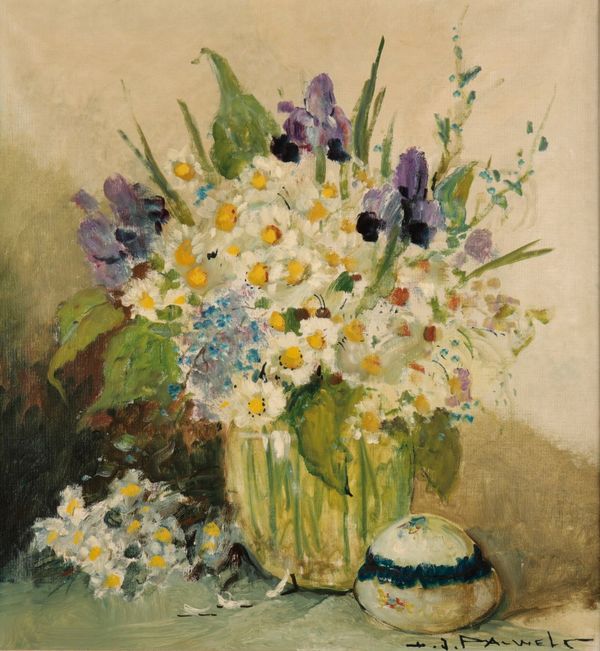 •HENRI JOSEPH PAUWELS (1903-1983) Still life study of flowers