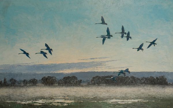 •SIR PETER SCOTT (1909-1989) A study of swans in flight