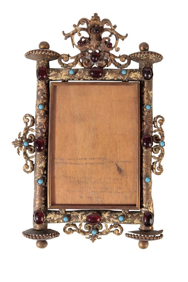 CONTINENTAL GILT-METAL PHOTOGRAPH FRAME