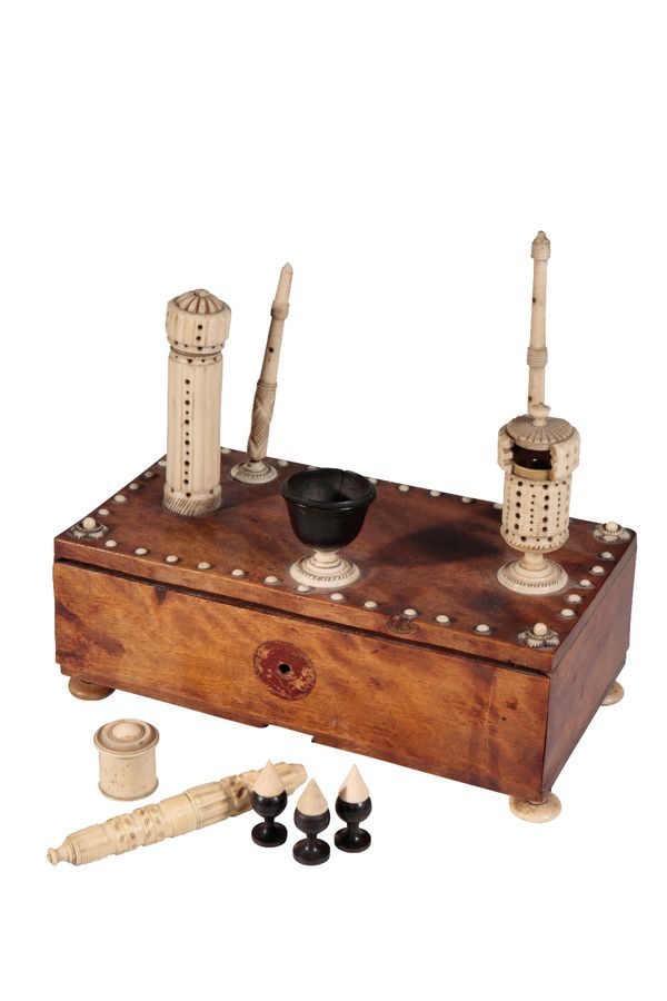 ANGLO-INDIAN SEWING STAND, LATE 19TH CENTURY