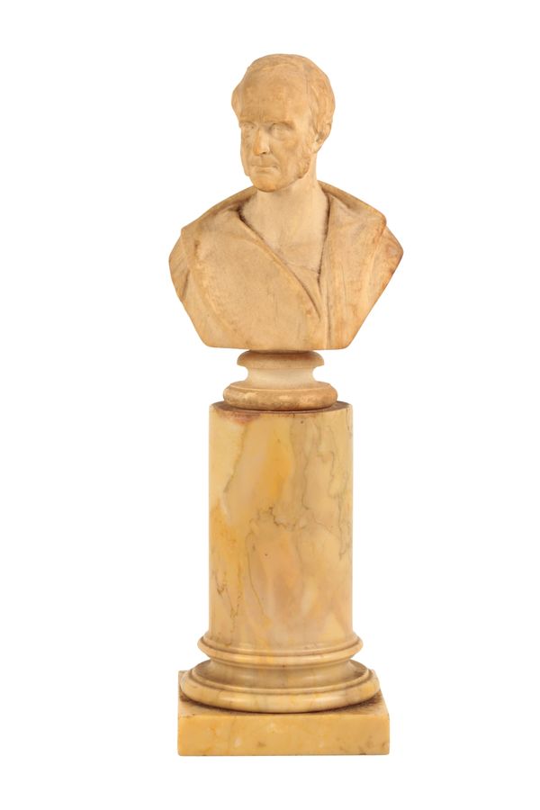 SMALL TERRACOTTA BUST OF GILES PULLE, BY MATTHEW NOBLE