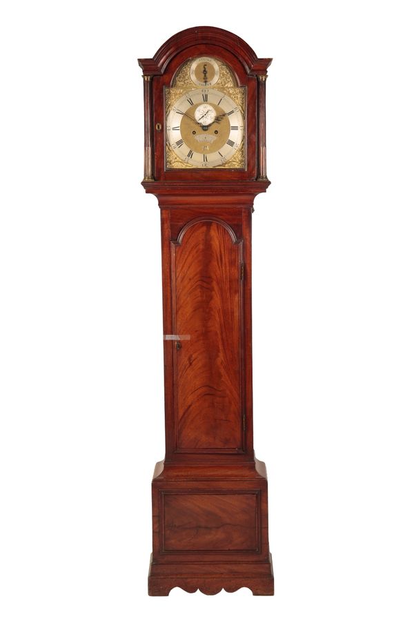 GEORGE II MAHOGANY LONGCASE CLOCK