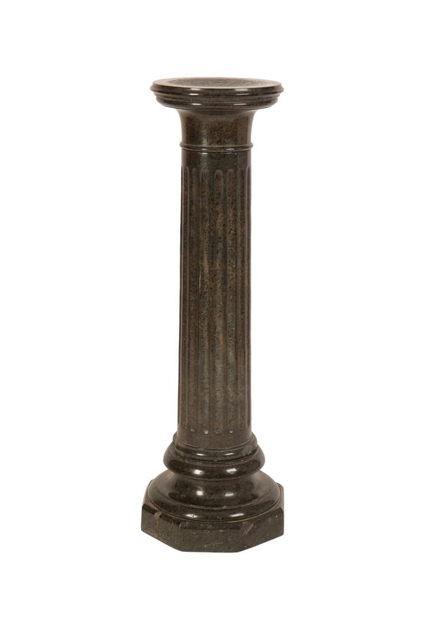 VICTORIAN GREEN SERPENTINE COLUMN