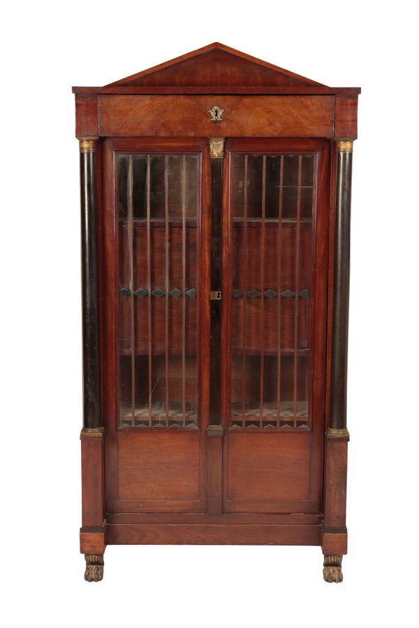 FRENCH EMPIRE STYLE MAHOGANY BIBLIOTHEQUE