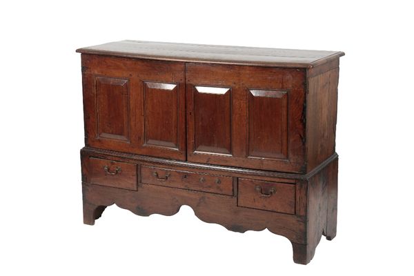 GEORGE II STYLE OAK CONVERTED MULE CHEST