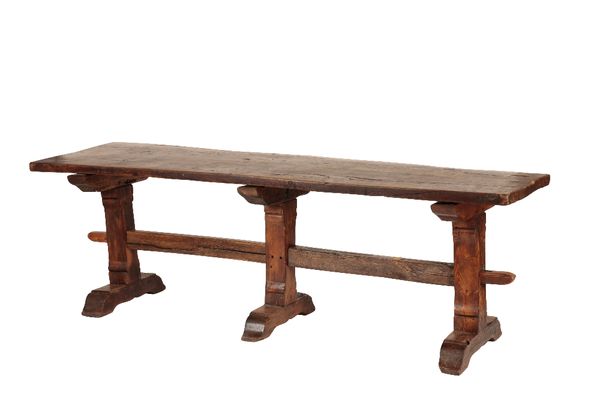 JAMES I STYLE OAK TRESTLE REFECTORY TABLE