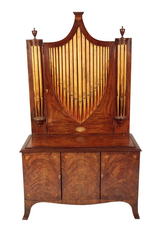 MAHOGANY AND INLAID SIDE CABINET