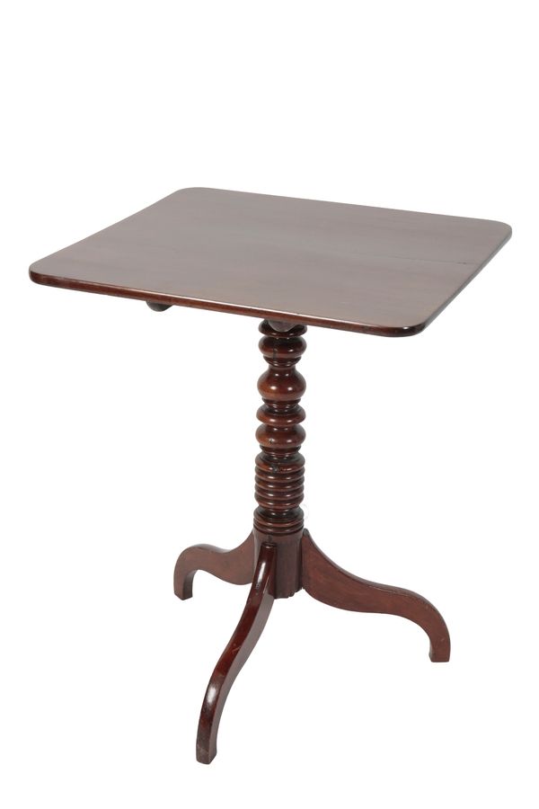 LATE GEORGE III MAHOGANY PILLAR TABLE