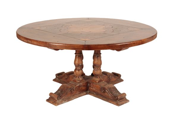 TUSCAN WALNUT AND MARQUETRY CENTRE TABLE