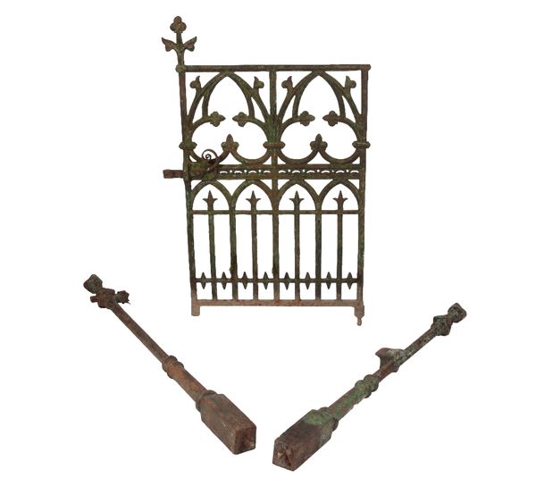 EARLY VICTORIAN CAST IRON "GOTHIC" GATE