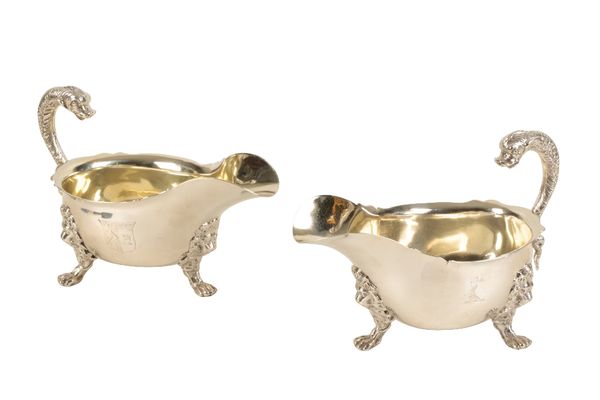 PAIR OF MATCHED SILVER SAUCEBOATS