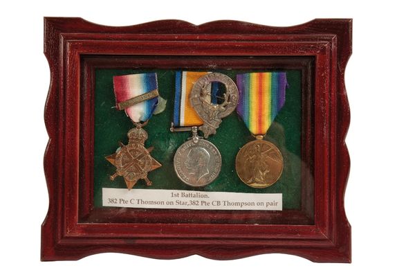 1914 STAR BAR TRIO TO PTE C THOMPSON SEAFORTHS