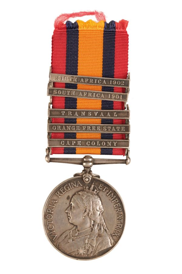 A QUEENS SOUTH AFRICA MEDAL TO PTE GALLEY VOLUNTEER COY DLI