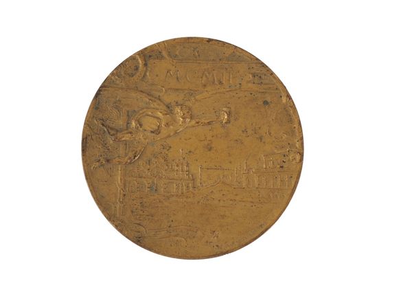 MEDALLION COMMEMORATING THE FLOODS AND FALL OF CAMPANILE IN VENICE 1902