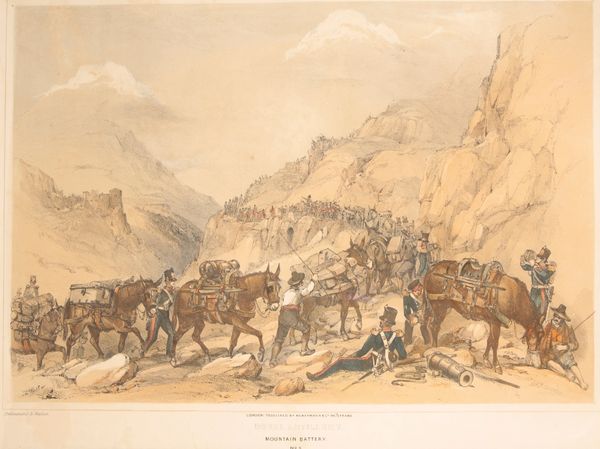 AFTER GEORGE BRYANT CAMPION (1796-1870) A SET OF SIX ROYAL ARTILLERY COLOURED ENGRAVINGS