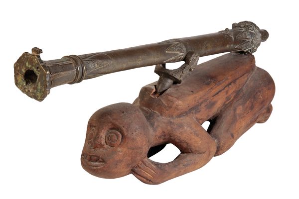 18TH CENTURY STYLE CANTAKA BRONZE CANNON