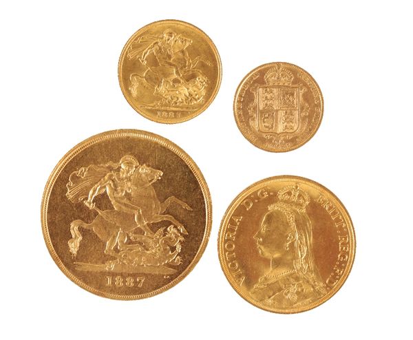 VICTORIAN JUBILEE 1887 GOLD COIN SET