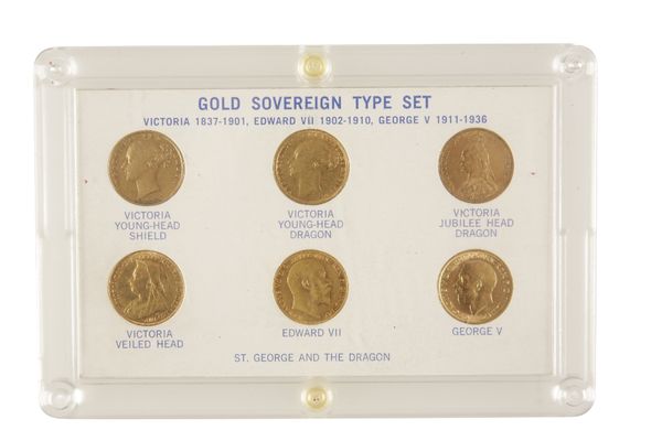 GREAT BRITAIN GOLD SOVEREIGN TYPE SET