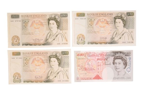 COLLECTION OF BRITISH £50 NOTES