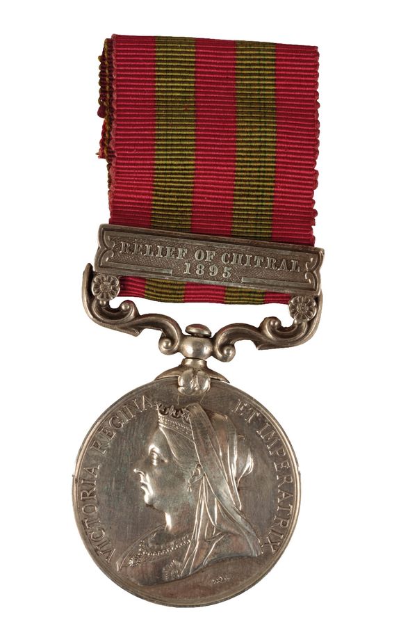 INDIAN GENERAL SERVICE MEDAL RELIEF OF CHITRAL 1895 TO GNR T HETHERINGTON ROYAL ARTILLERY