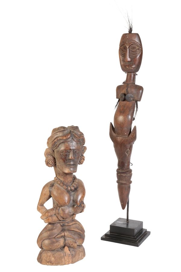 CARVED WOOD FIGURE, SULAWESI